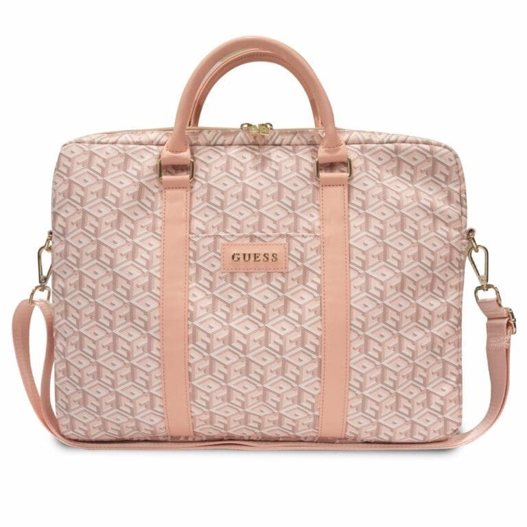 Guess PU G Cube Computer Bag Pink 15/16" Laptop táska