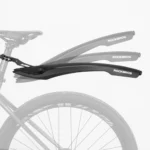 Rockbros Dnb8001 Mudguard With Red Led Light Black