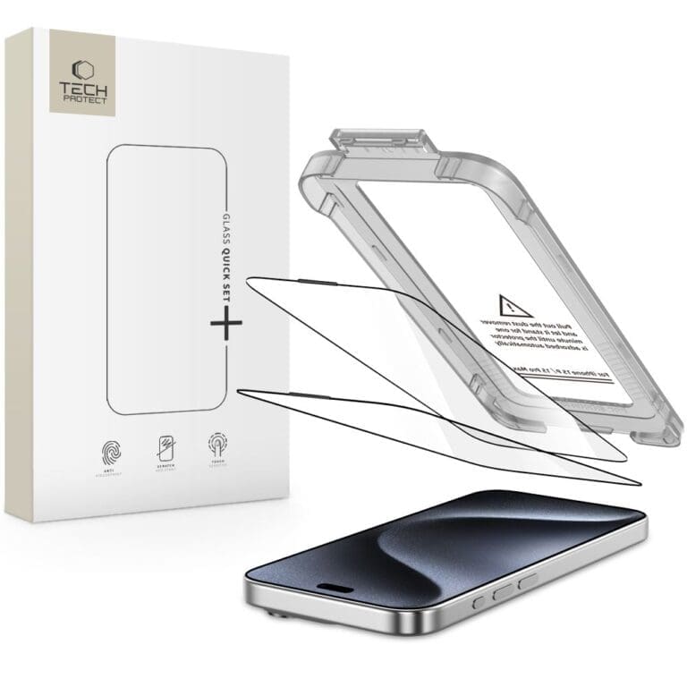 Tech-Protect Quick Set+ 2-Pack Black iPhone 15 Pro