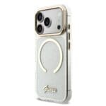 Guess IML Glitter Script Strap MagSafe Transparent iPhone 17 Pro Max Tok