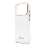Guess IML Glitter Script Strap MagSafe Transparent iPhone 17 Pro Max Tok